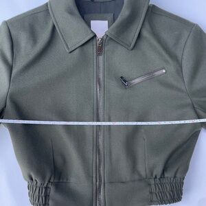 Pierre Cardin Military Green Crop Jacket NWOT
